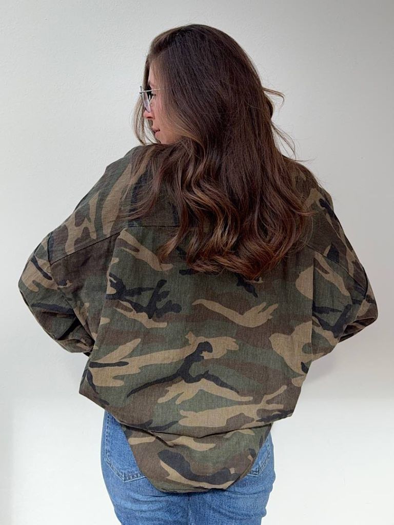 Camicia Oversize Mimetica