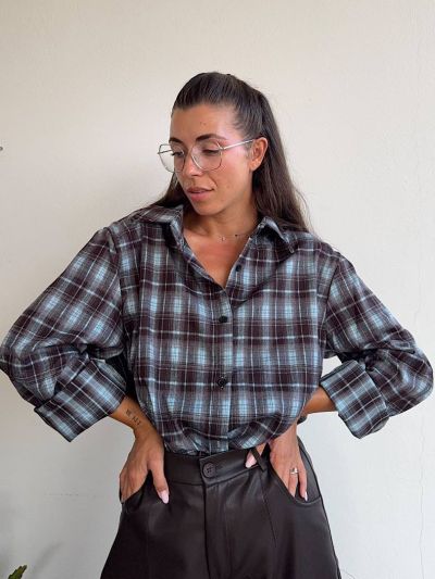Camicia Oversize Check Flanella