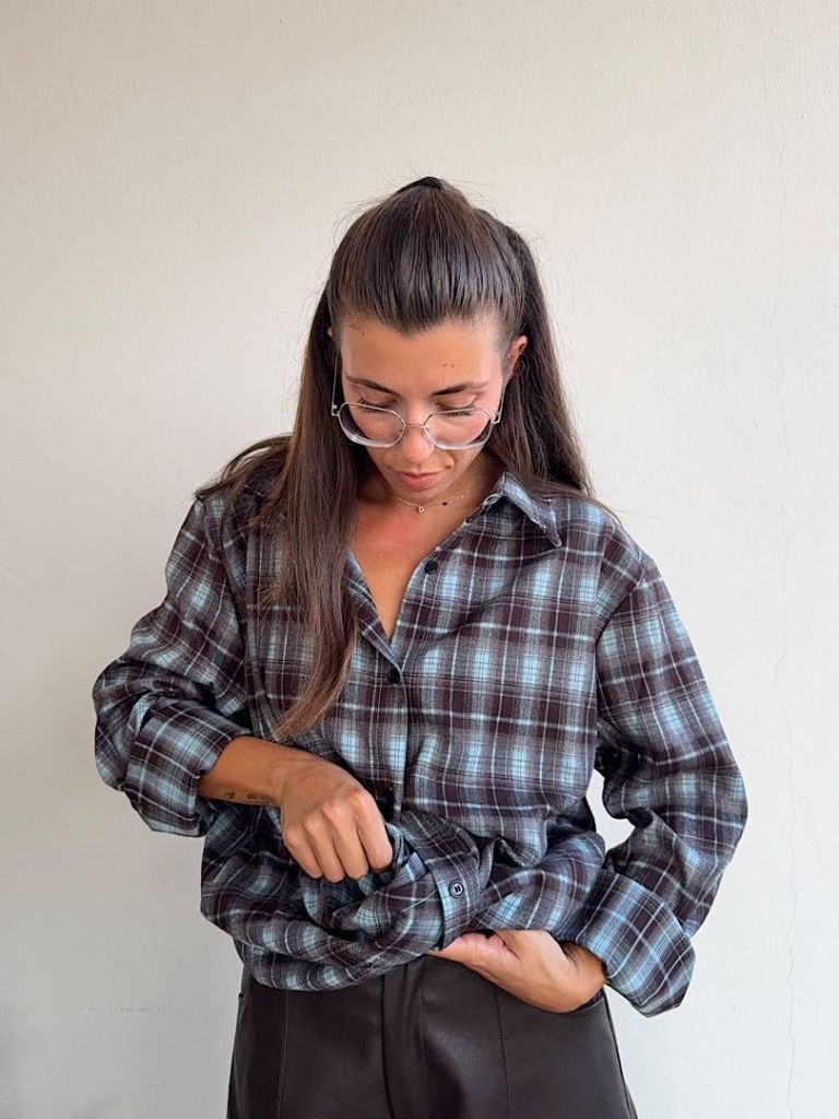 Camicia Oversize Check Flanella