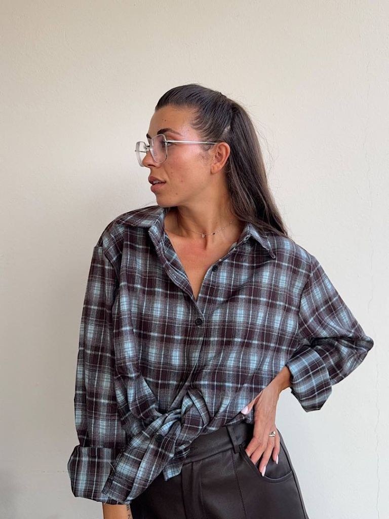 Camicia Oversize Check Flanella