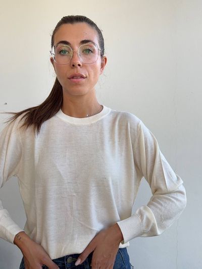 Maglioncino Giselle Girocollo in Misto Lana