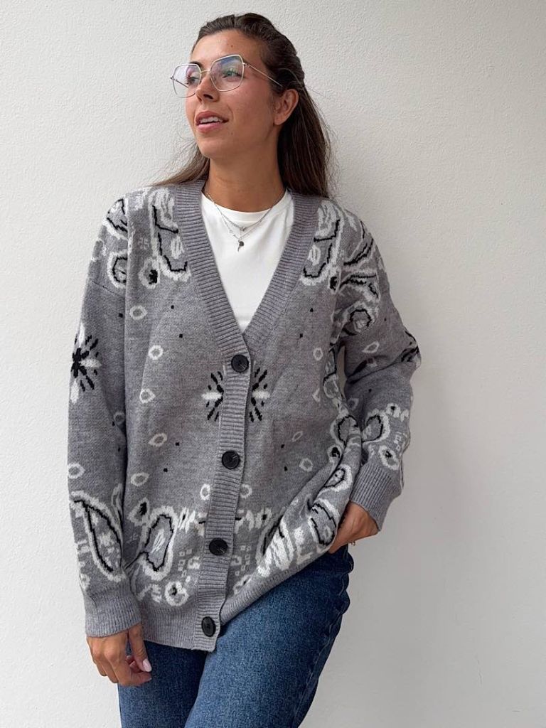 Cardigan Bandana Grey