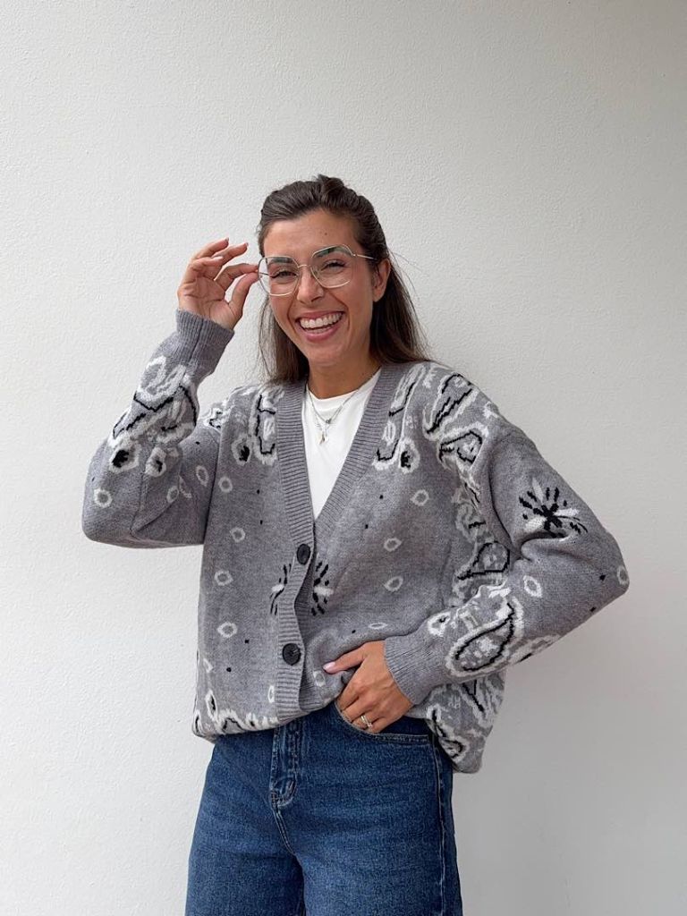 Cardigan Bandana Grey
