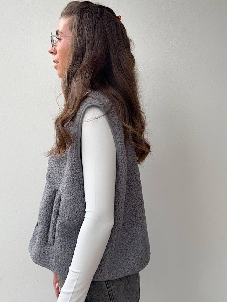 Gilet Teddy Grigio