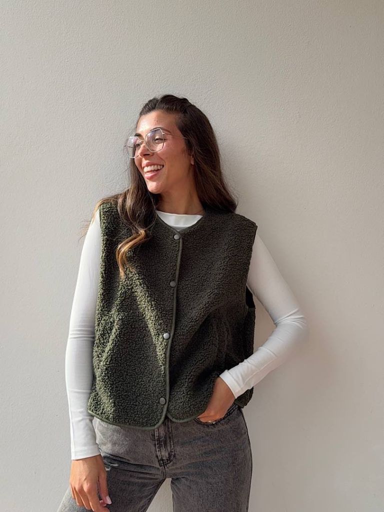 Gilet Teddy Verde