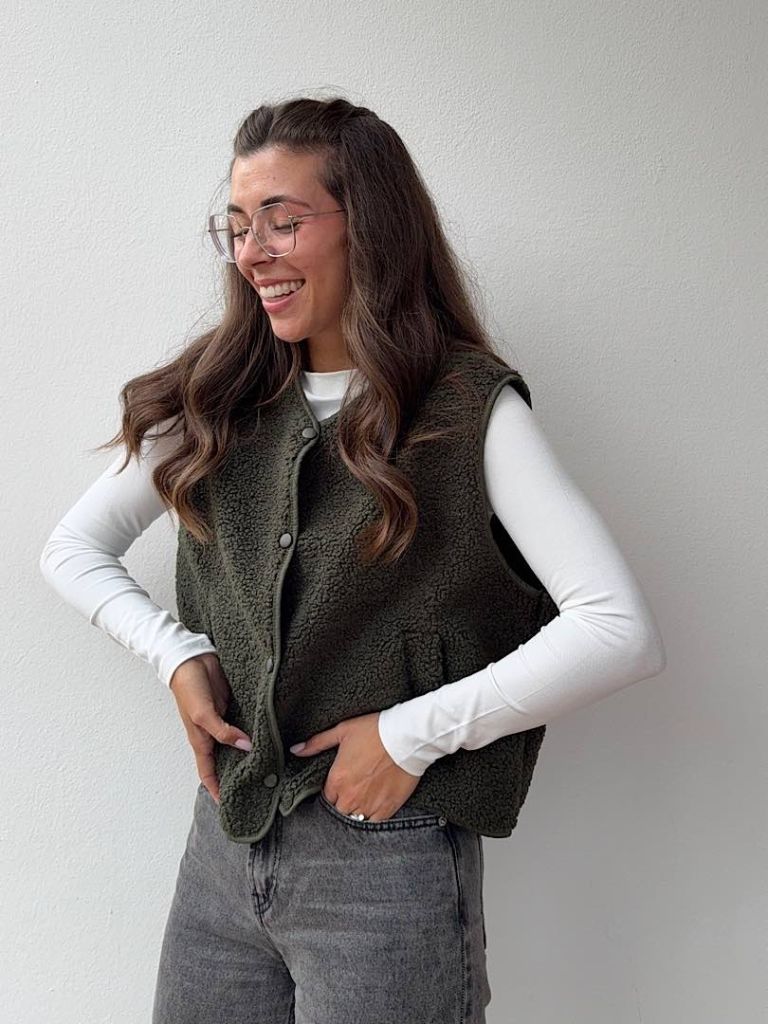 Gilet Teddy Verde