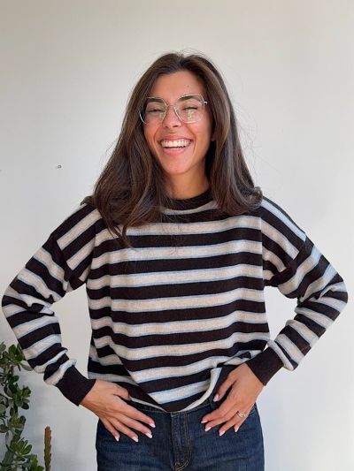 Maglioncino Lorelai Azzurro Misto Cashmere
