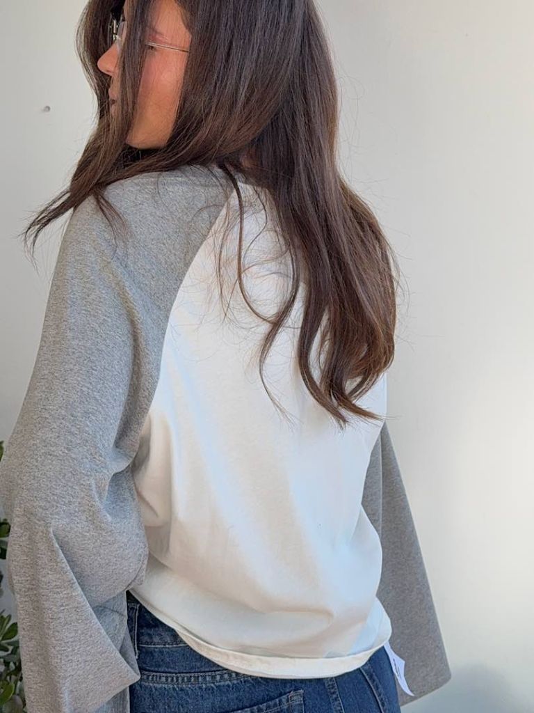 Maglia Bicolor Grigio
