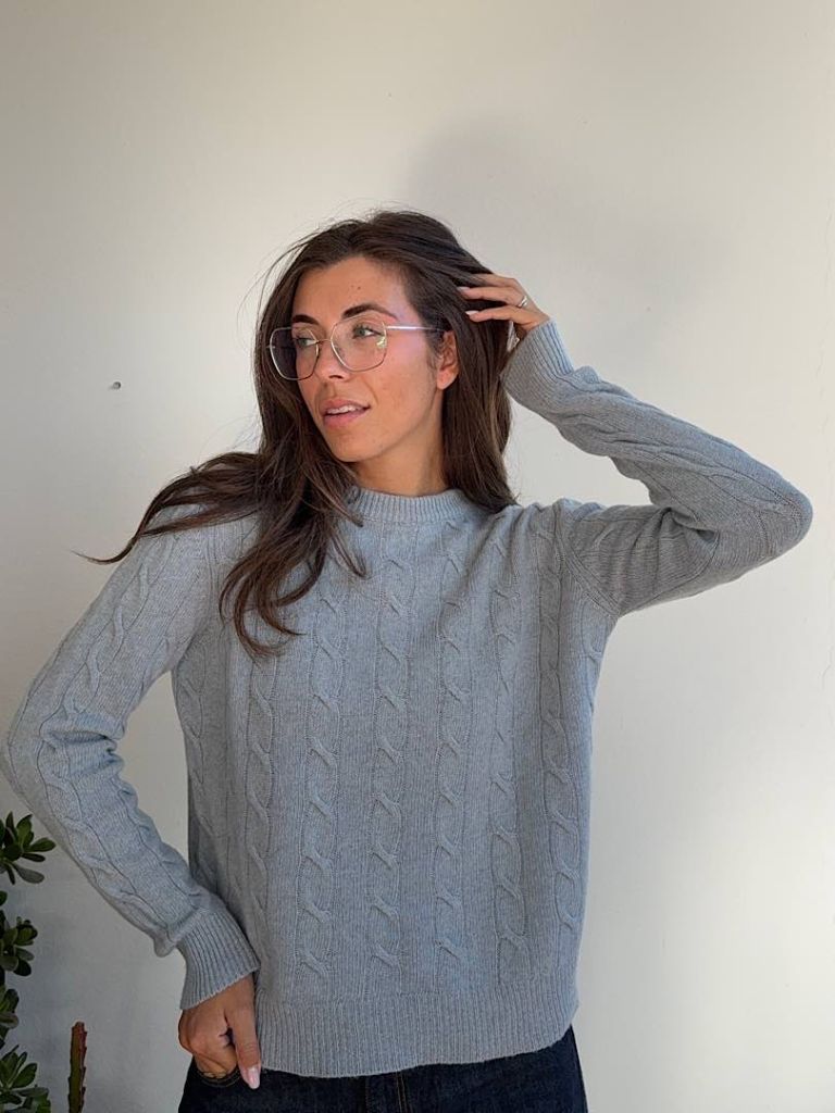 Maglioncino Susy a Trecce Misto Cashmere e Lana