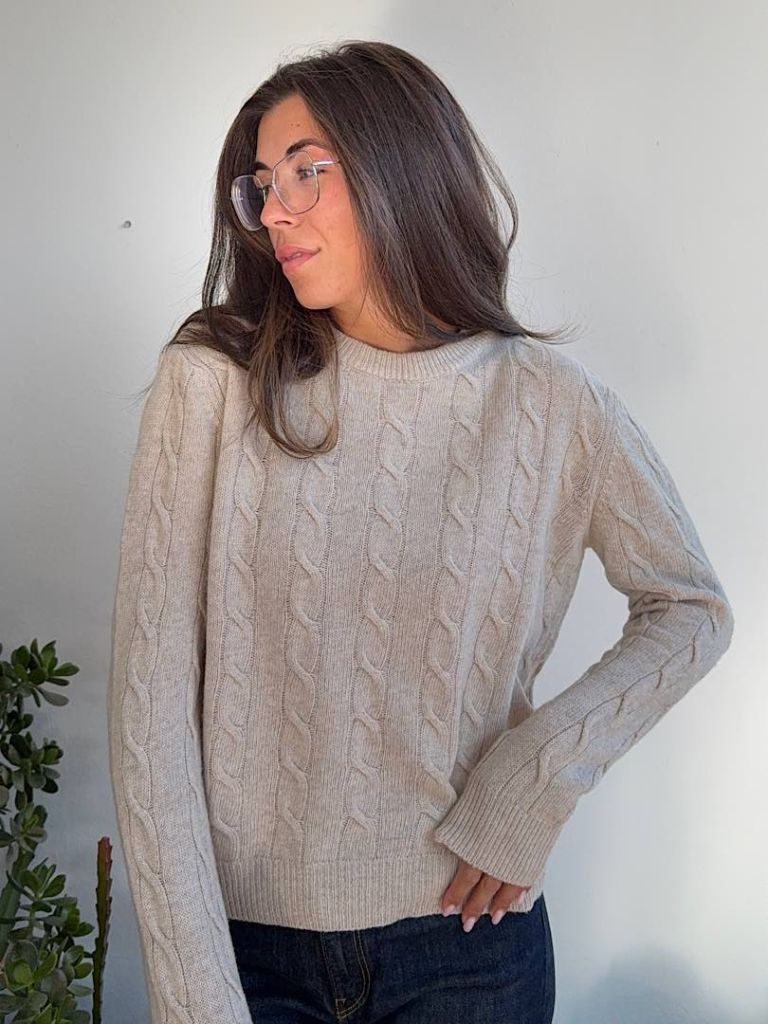 Maglioncino Susy a Trecce Misto Cashmere e Lana