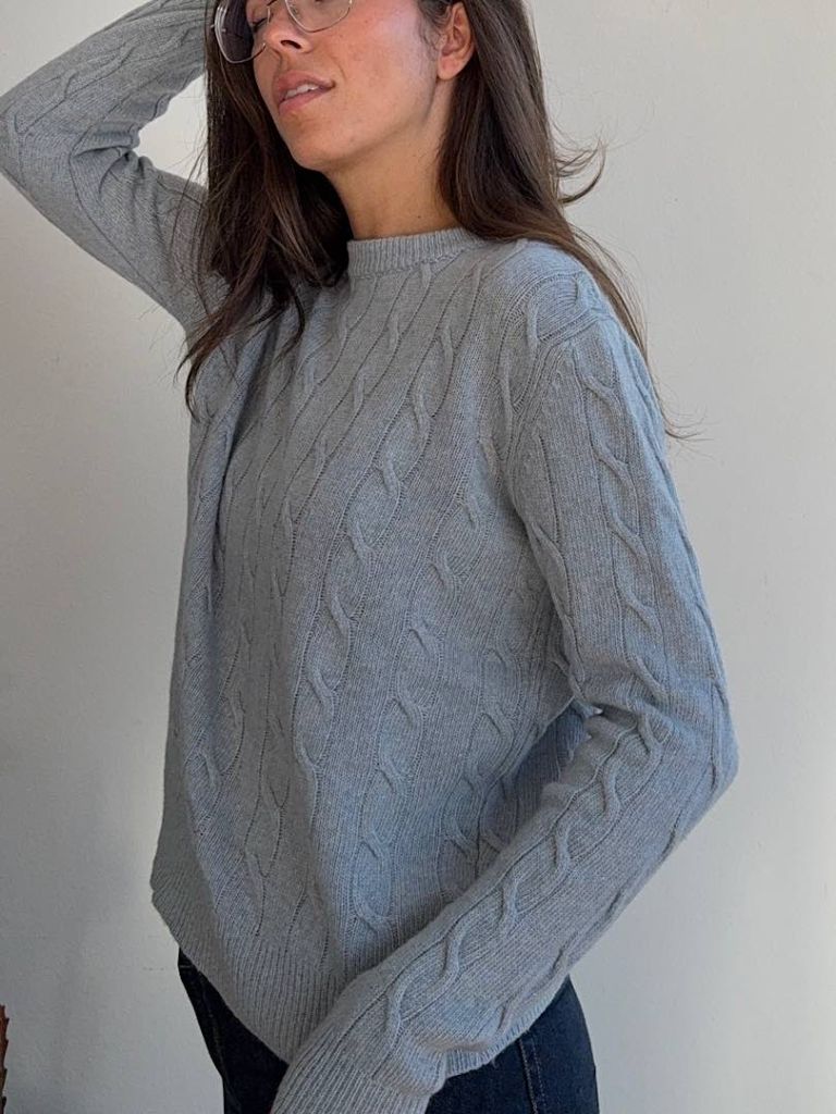 Maglioncino Susy a Trecce Misto Cashmere e Lana