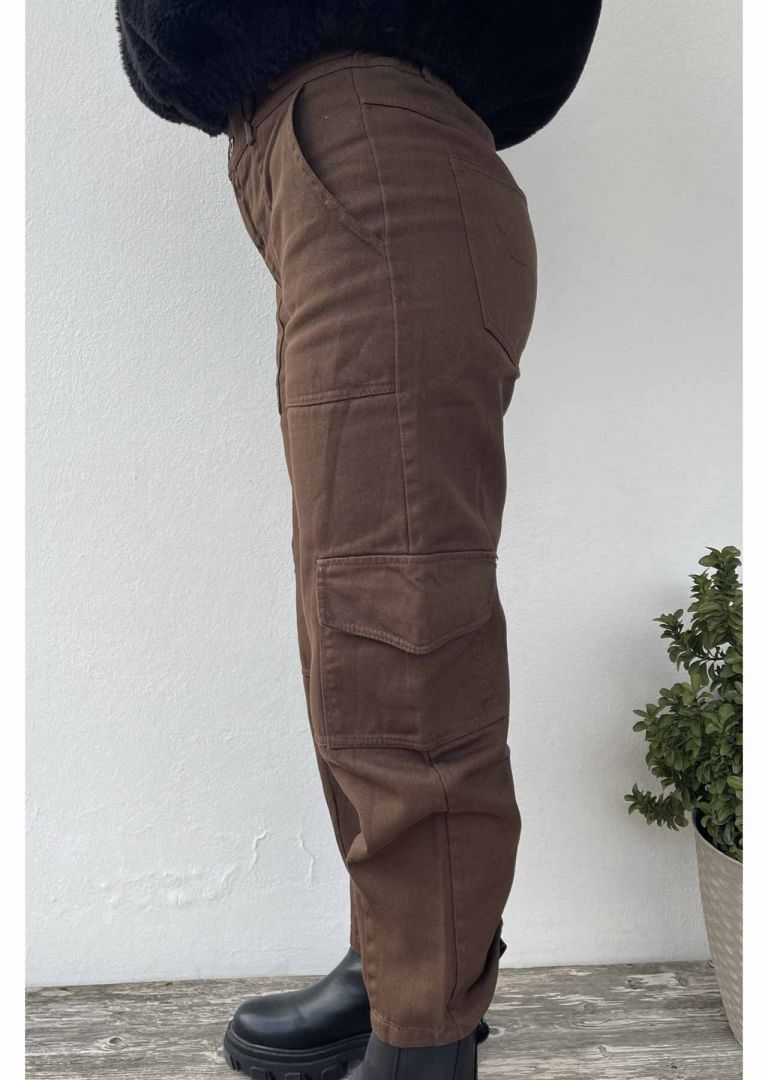 Jeans Cargo Ovetto Marrone