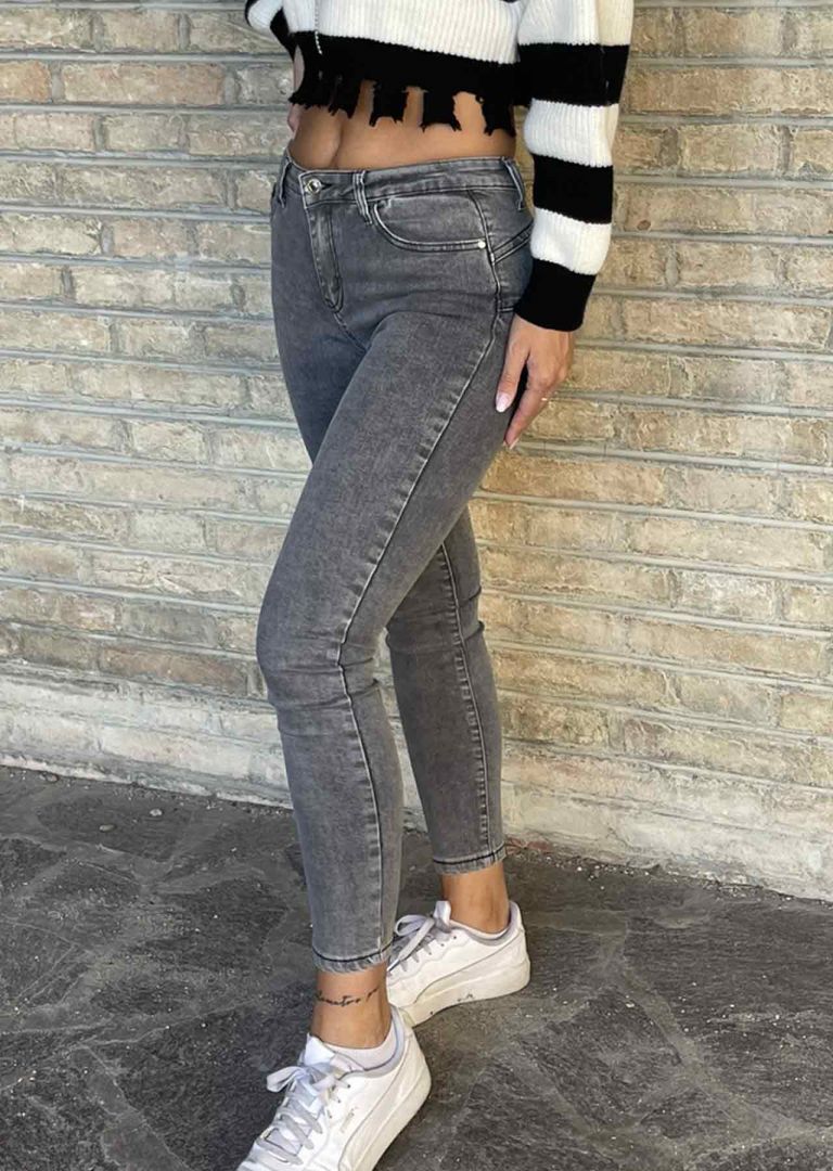 Jeans Skinny Grigio